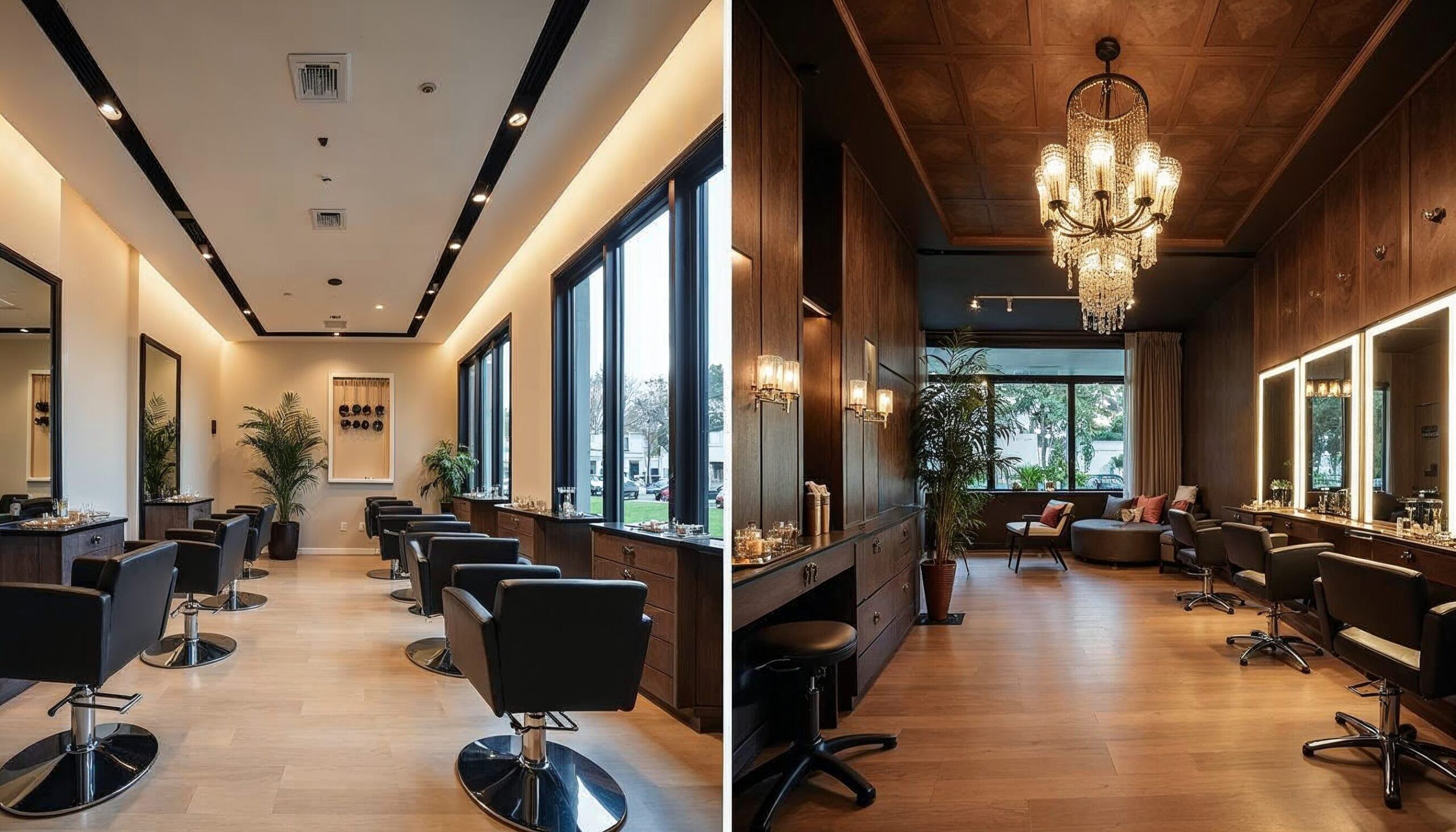 Image of a stylish salon and a hair salon, showcasing the best hair salon in Frisco with modern decor and inviting atmosphere.