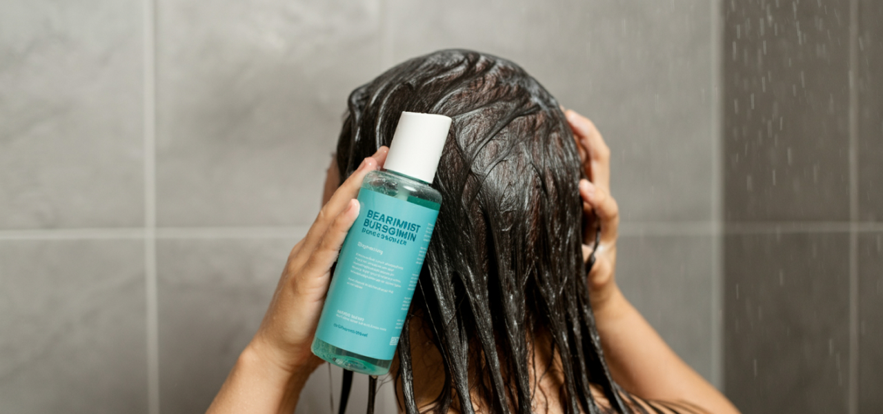 Person applying hair toner at home to extend professional hair color cost longevity.