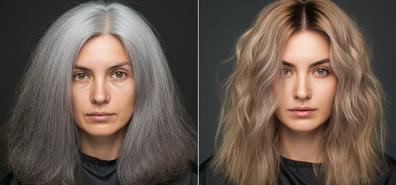 Salon price board showing average cost of hair dye at salon and hair color prices at salon.